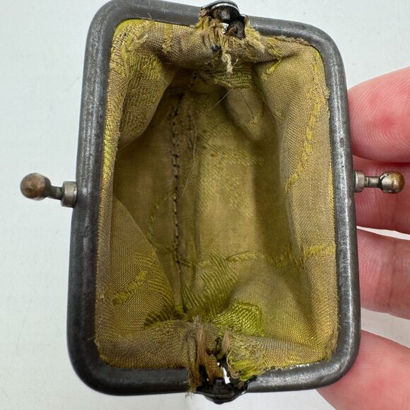 Vintage Leather Worn Coin Purse Tooth Pouch 1900's Era 3" x 2" - Picture 8 of 15